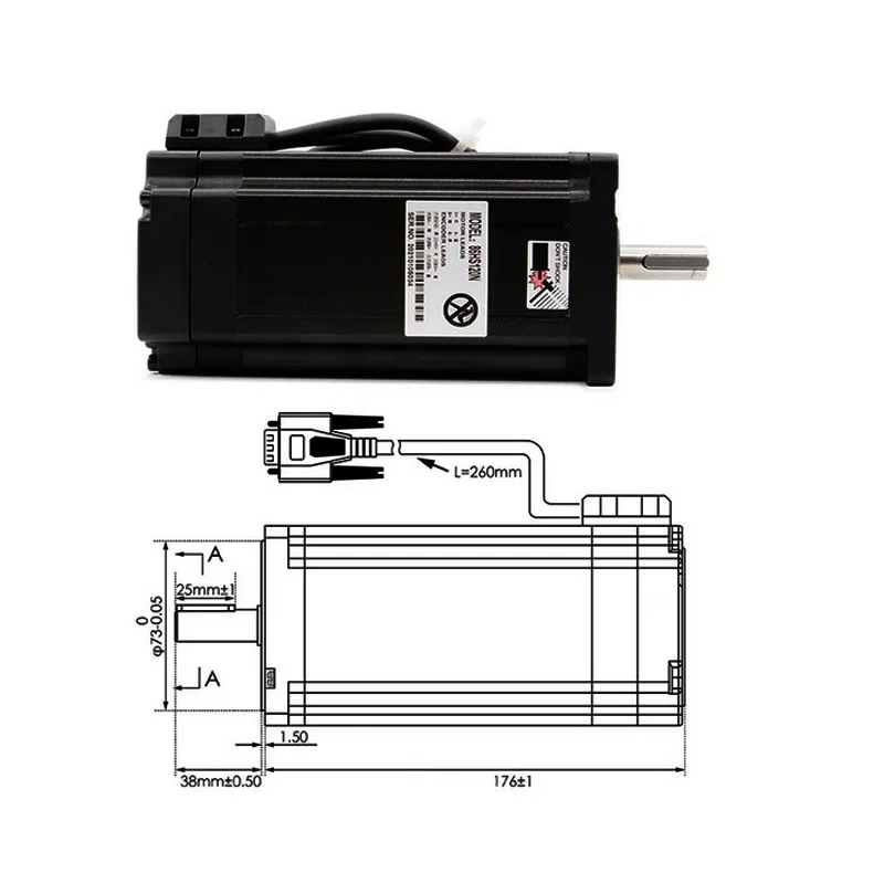 Nema34 12N.m Closed-Loop Hybrid Stepper Motor 86HSE12N+HBS86HD Digital Stepper Drive kit With Encoder 2 Phase 6A Servo Motor
