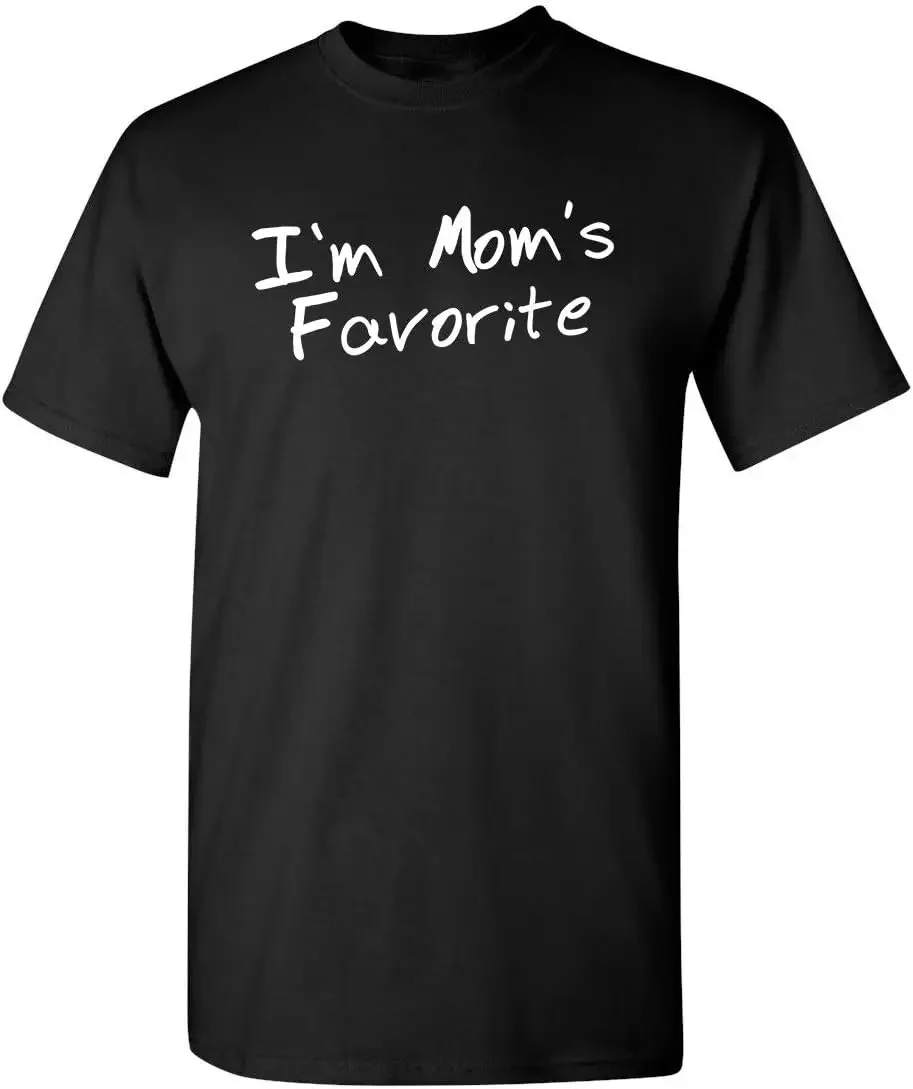 men clothing I'm Mom's Favorite Christmas Children Sibling Rivalry Funny T Shirt