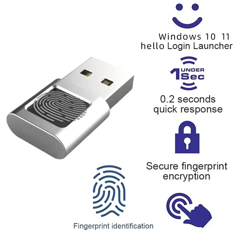 

Портативный USB-считыватель отпечатков пальцев, мини-сканер отпечатков пальцев, ПК-ключ Windows Hello, считыватель отпечатков пальцев для ПК, ноутбука, Windows 10/11