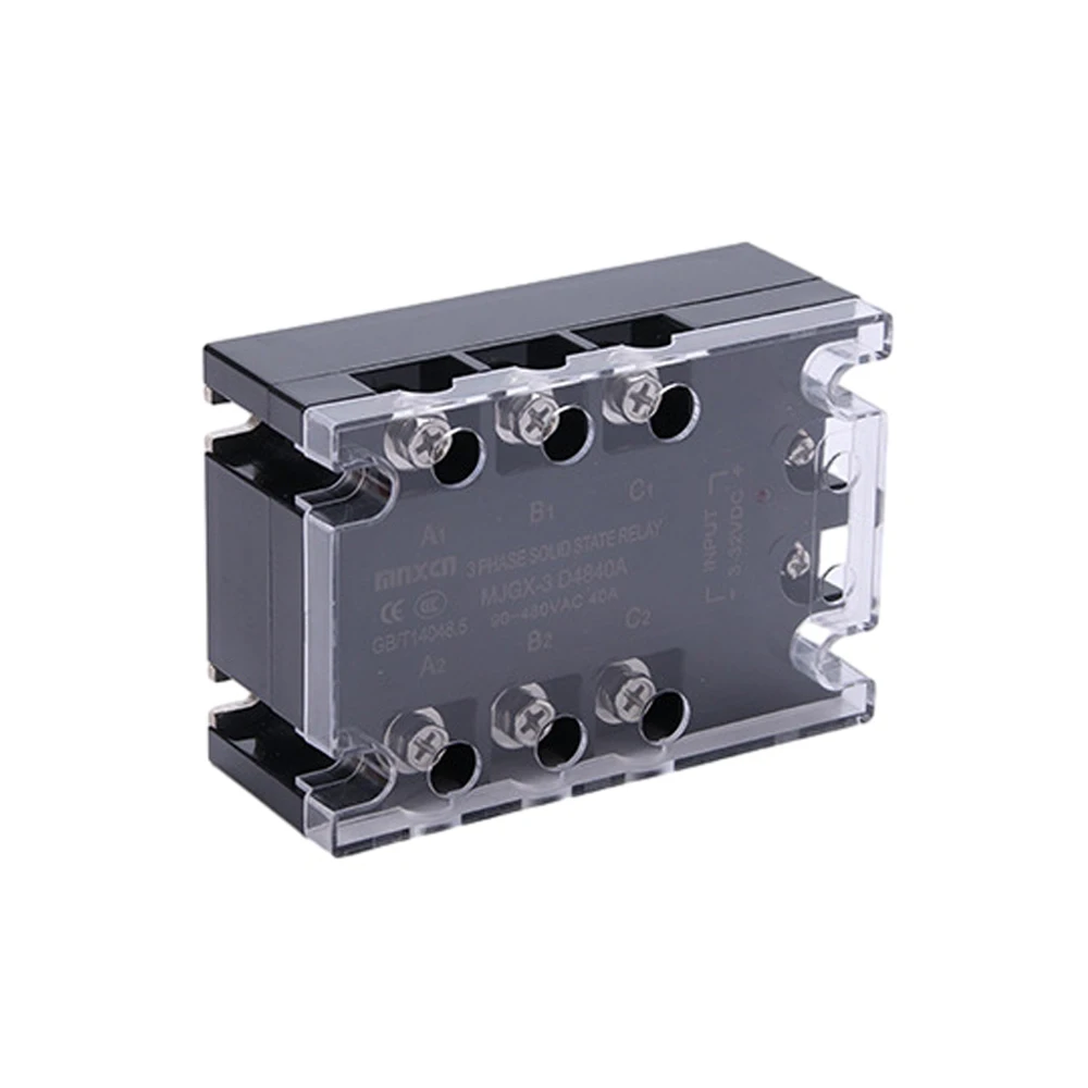 

MJGX-3 D4840A Трехфазное твердотельное реле 3–32 В постоянного тока Вход 90–380 В переменного тока Выходное твердотельное реле со светодиодным индикатором