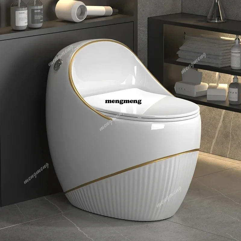 E182 New colored egg-shaped toilet home bathroom small apartment toilet siphon silent deodorant