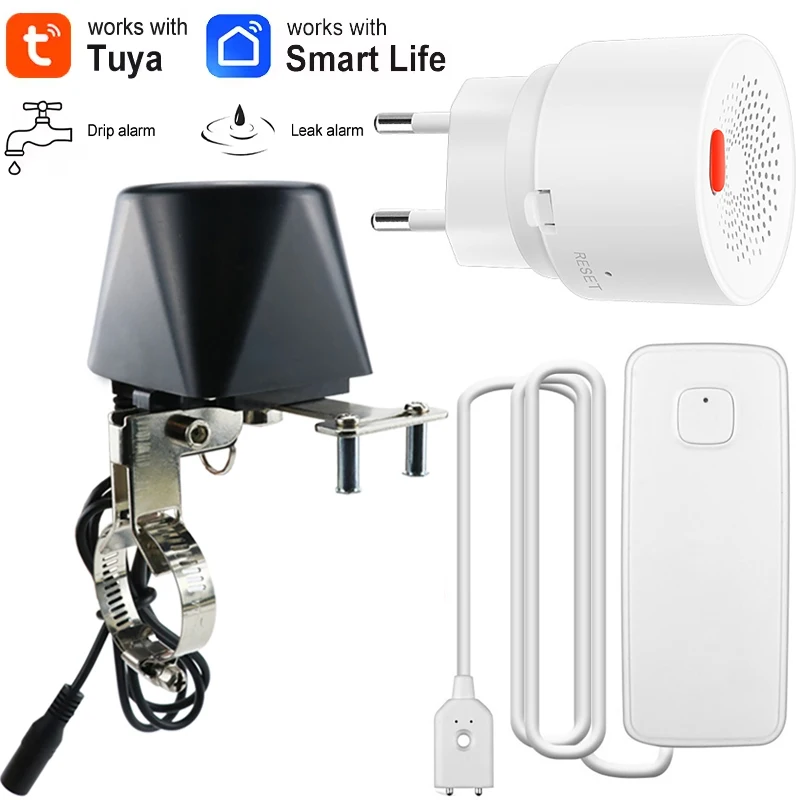 Tuya Wifi Automatic, Water/Gas Pipe Valves Controller,Waterleak Sensor,Natural Gas Sensor Detector, Smart Home Remote Control