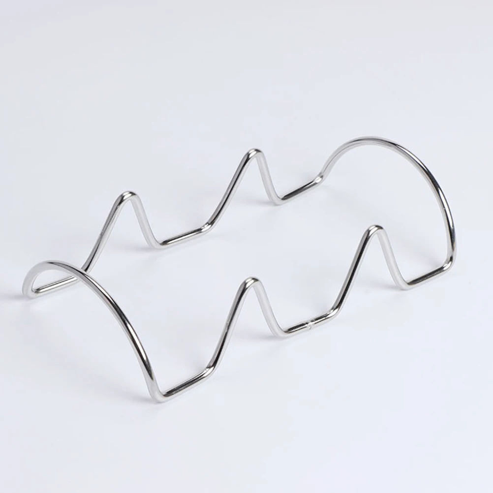 

2pcs Stainless Steel Taco Rack Mexican Pancake Rack For Hard Taco Shells Heavy Duty Corrosion Resistant Ideal For Party Camping