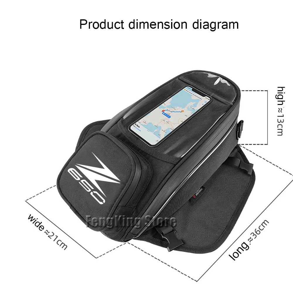 

Motorcycle fuel tank navigation bag waterproof large capacity luggage For Kawasaki Z650 Z 650 Ninja 650
