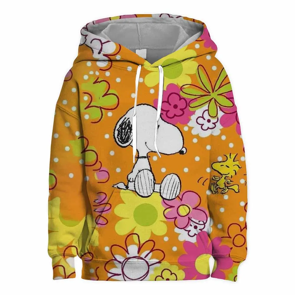 2025 New Fashion Boy Girl Kids Hoodie Spring Autumn Children's Sweatshirt Clothes Snoopy Cartoon Anime Children Pullover Tops