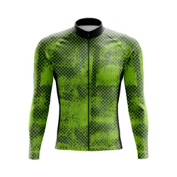 Winter Cycling Jersey Men's Long Sleeve Camo Cycle Clothes Spring & Autumn Mesh/Fleece Thermal RIGHTTRACK Top MTB Bike Clothing