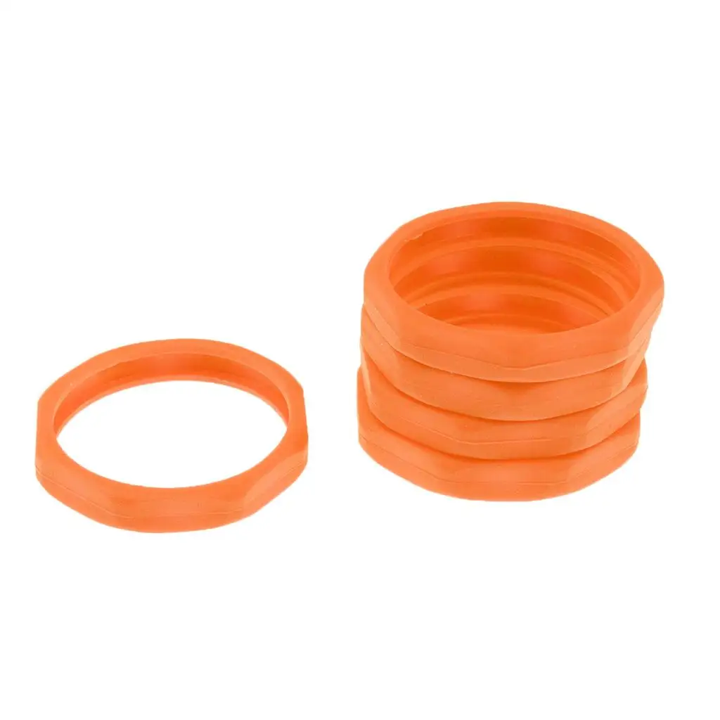 5pcs Microphone Slip Anti-Rolling Protection Ring Mic Silicone Ring  Black