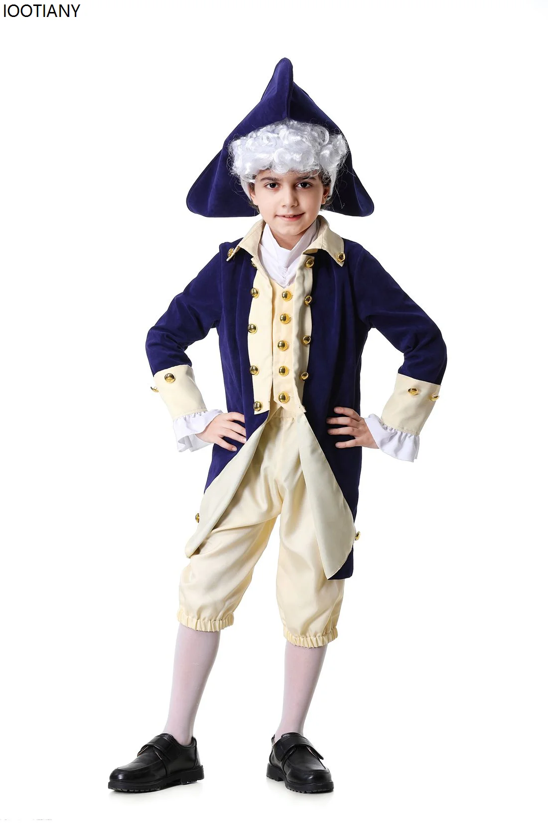 Medieval Pirate Captain Cosplay Parent-child Costume Halloween Kids Adult Colonial Period Dress Up Theme Party Stage Showing Set