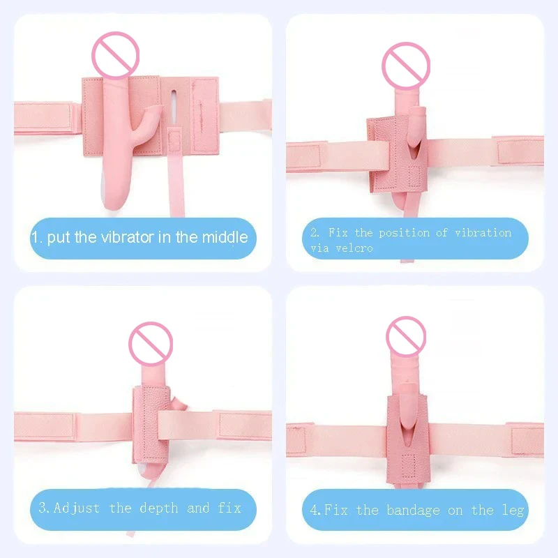 เครื่องสั่นแก้ไขสายรัดเครื่องสั่นหญิงผ้าพันแผลคงที่เข็มขัดกระตุ้นกลางแจ้งเพศเครื่องมือสวมใส่กระโดดไข่ช่วยตัวเองเครื่องเพศ