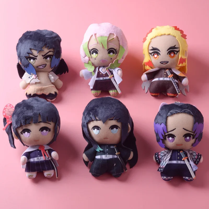 15cm Japan Anime Demon Slayer Tomioka Giyu Kamado Tanjirou Kamado Nezuko Agatsuma Zenitsu Plush Toys Doll Peluche Women Gift
