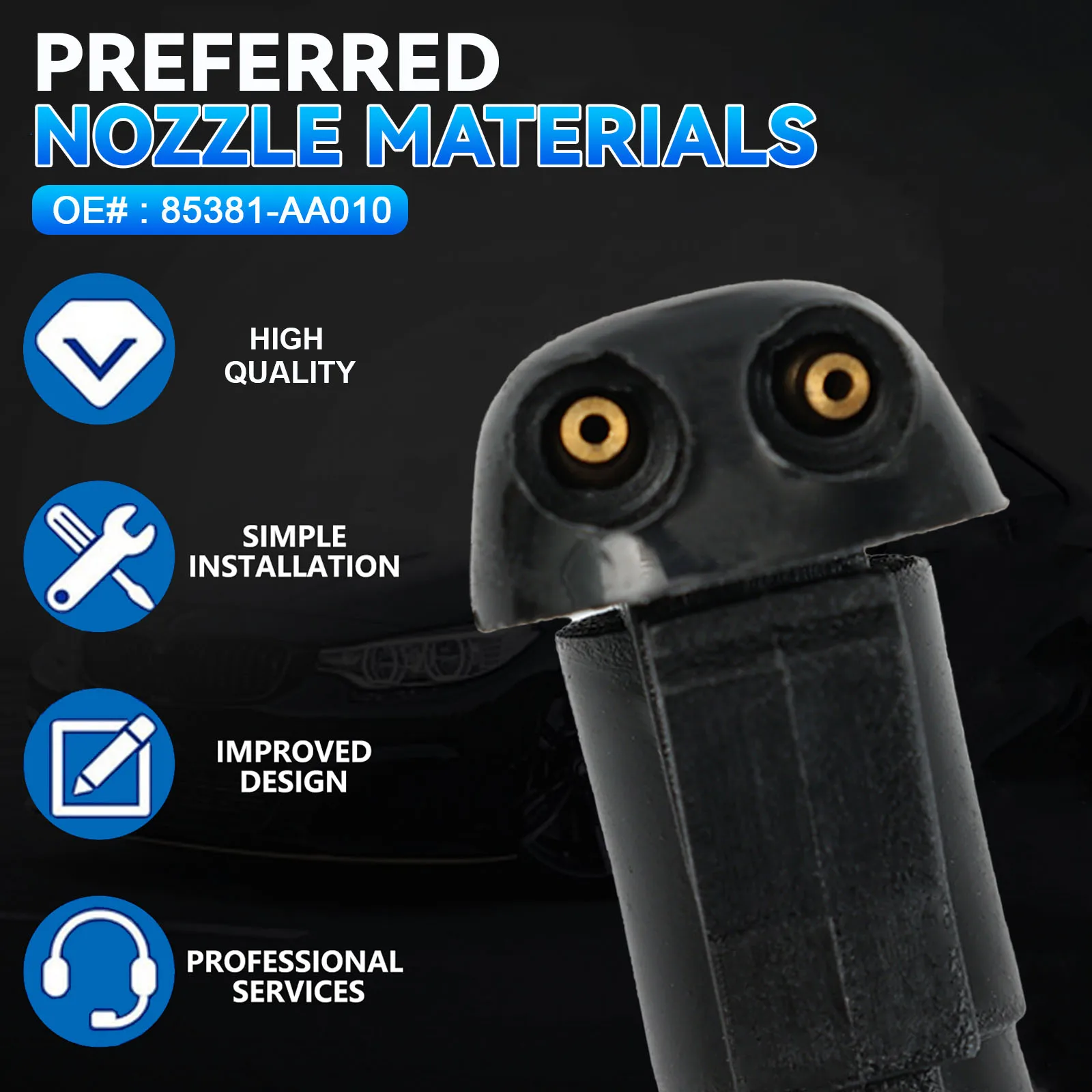 エリックのワイパー 2 ピース/ロットフロントガラスワイパーウォッシャージェットノズルフードスプレートヨタカムリ XV20 V20 1997 - 2001