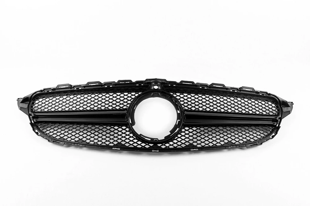 

Передняя решетка радиатора с сеткой и отверстием для камеры для Mercedes Benz C-класса W205 2019-2021