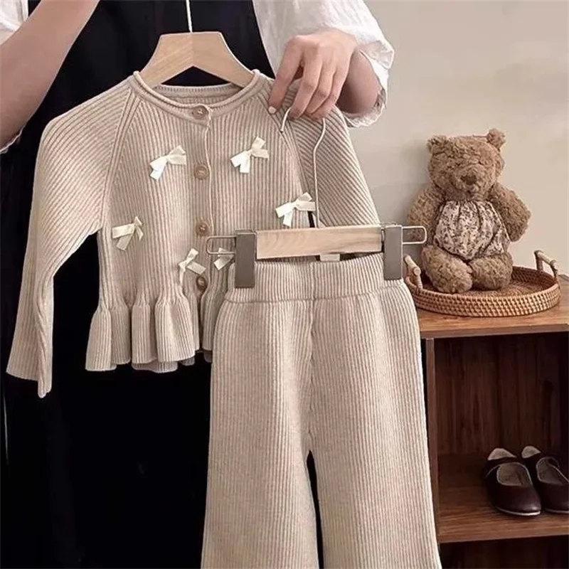 bebe-fille-cardigan-tricote-pull-vetements-d'exterieur-et-pantalons-2-pieces-vetements-costume-fille-vetements-filles-vetements-ensembles-nouveau-automne-hiver-enfants