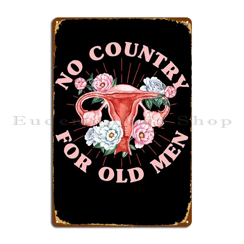 No Country For Old Men Metal Sign Garage Character Cinema Designing Wall Decor Tin Sign Poster