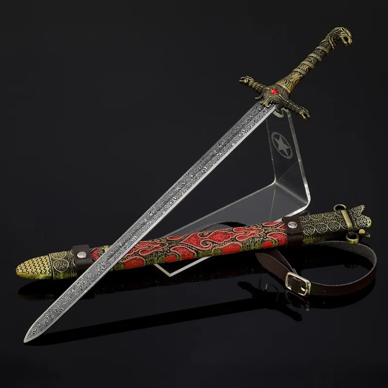 30 سنتيمتر لعبة سلاح الحق سلاح الطرفية الدعامة نموذج Oath السيف عالية الوضوح طبعة قلادة حديدية حلية هدايا عيد الميلاد لعبة