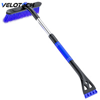 3 in 1 Multi Function Car Snow Scraper Removal Shovel Brush Winter Defrosting Ice Detachable Telescopic