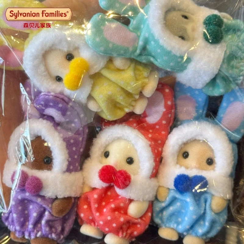 本物のシルバニアファミリー 40 周年記念ウサギの赤ちゃんシリーズブラインドボックスブラインドバッグ確認アニメグッズ人形ギフトおもちゃ