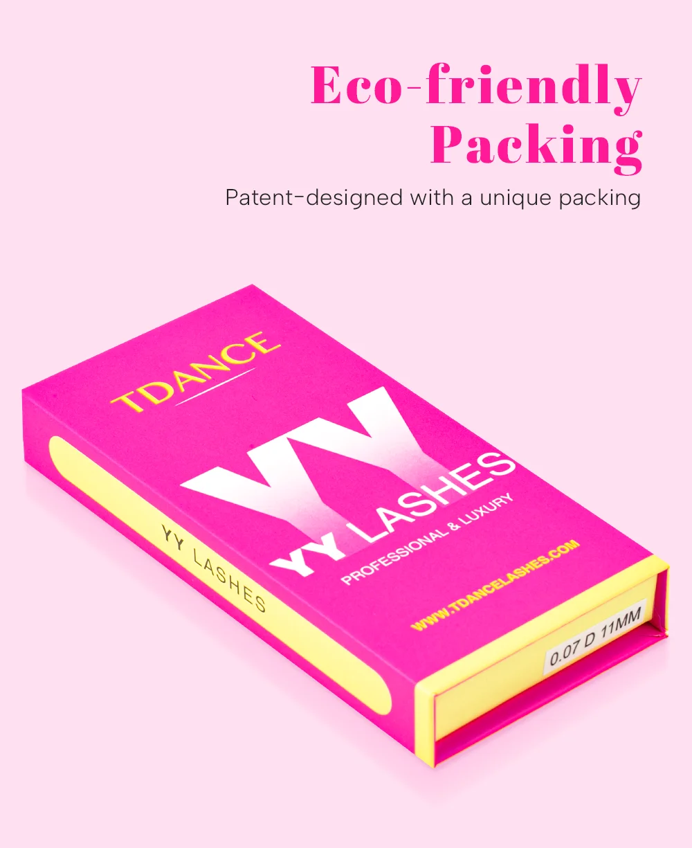 TDANCE YY-Form Wimpernverlängerung C D 0.05/0.07 C/D Weich Leicht Natürliches Make-up Netz-Kreuz Einzelne Premium Nerz Falsche Wimpern – Detail 4