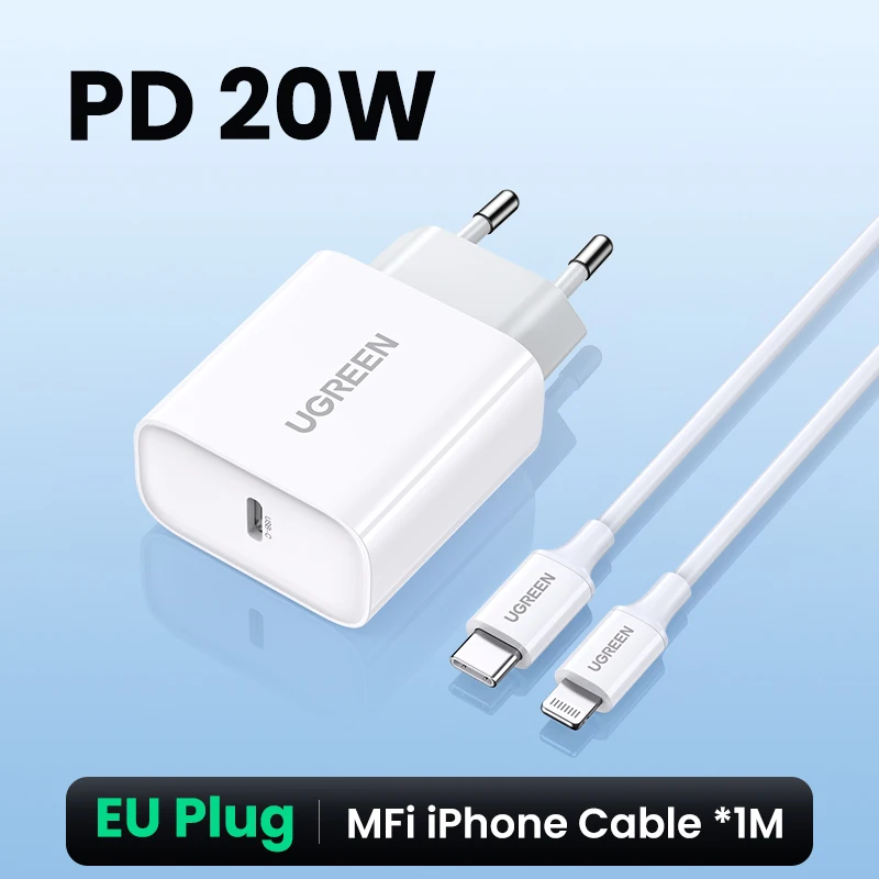 UGREEN Quick Charge 4.0 3.0 QC PD-oplader 20W QC4.0 QC3.0 USB Type C snellader voor iPhone 17 16 15 Pro Xiaomi telefoon PDCharger