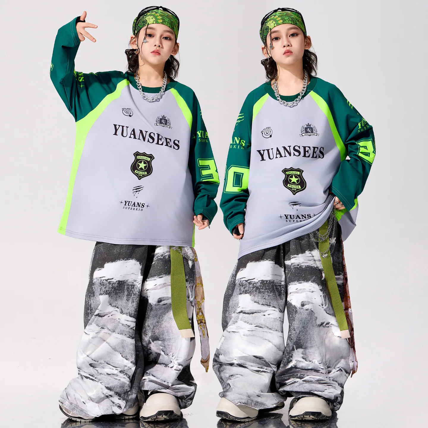 

Children's Street Dance Costume, Boys' Hip-hop Performance Costume, Children's Cool and Handsome New Year's Performance Costume