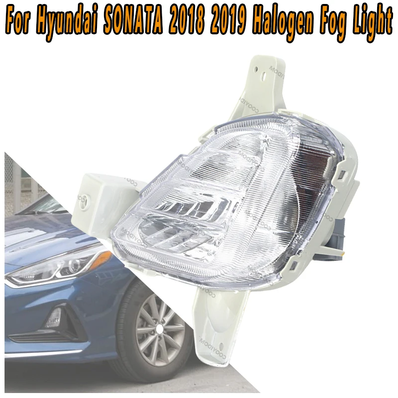 Car Halogen Fog Lamp Accessories For Hyundai SONATA 2018 2019 Front Bumper Daytime Running Lights Driving Light Signal Light