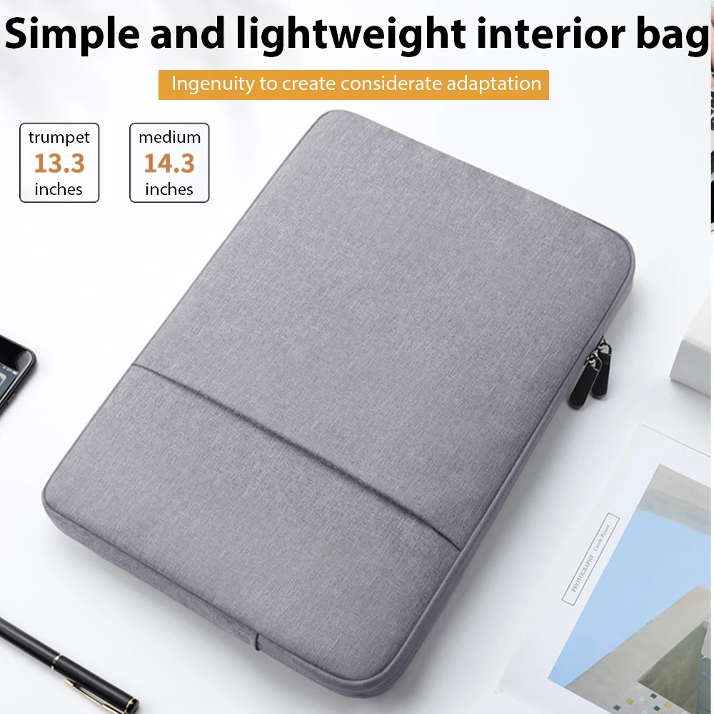 CASEPOKE-Bolso de mano para tableta, bolsa interior de 13-15 pulgadas para iPad, Samsung, Xiaomi, accesorios para teléfono móvil, resistente al agua