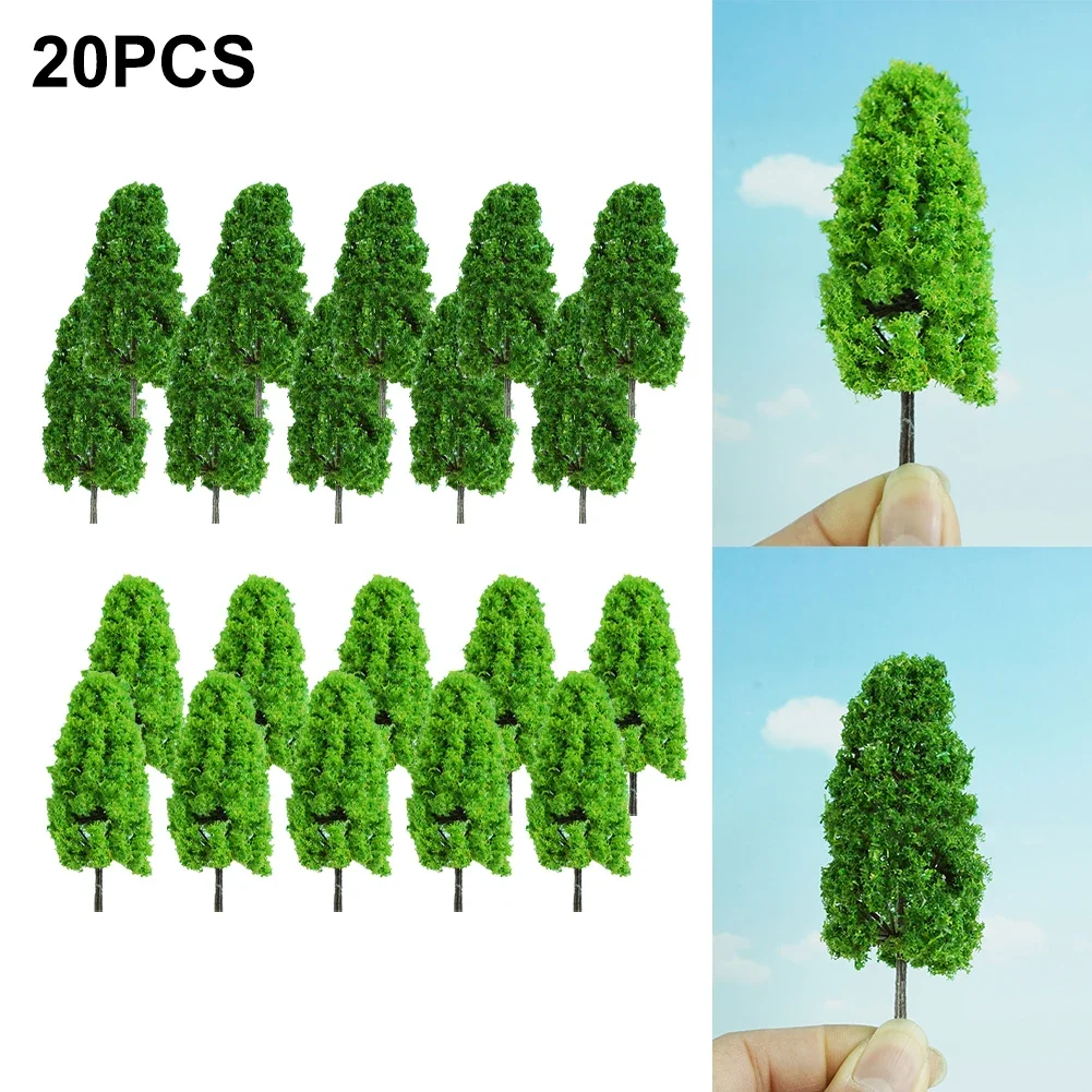 20PCS Artificial Model Trees Train Railroad Layout Scenery 1:200 Scale Tree Park DIY Scene Tree Miniature Landscape Decorate