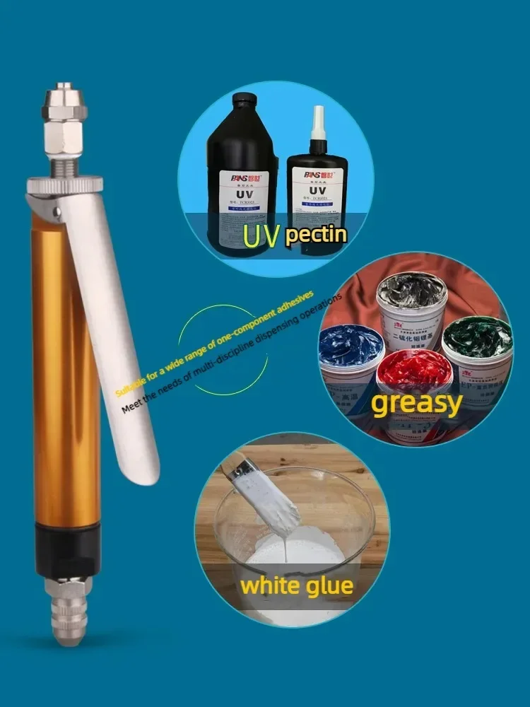 Manual Dispensing Valve Dispensing Gun Hand Pressure Pneumatic Single Liquid Yellow Glue Dispensing Pen White Glue Dispensing Pe