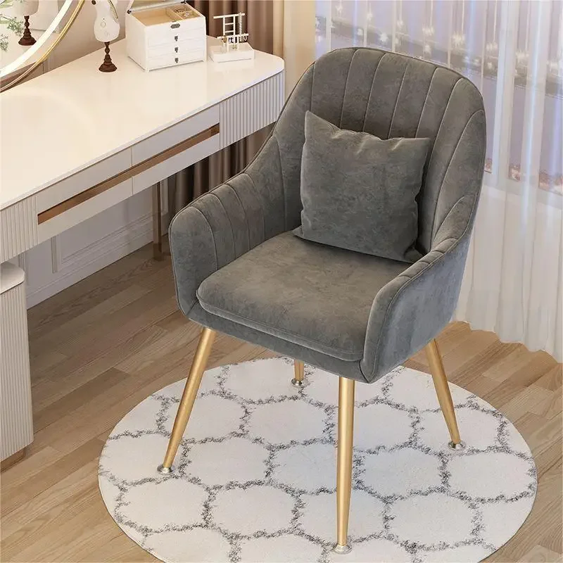 Ins vanity chair back manicure girls makeup chair home bedroom room study bench armchair chairs livingroom muebles salon sillas