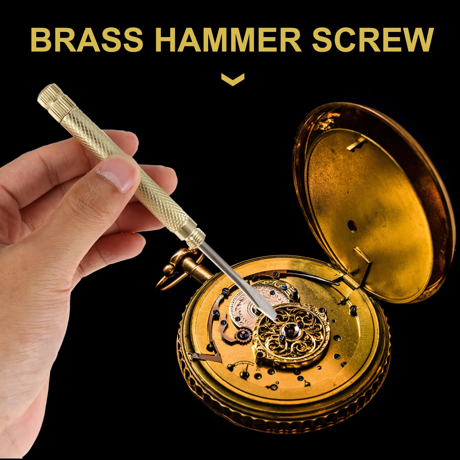 

Набор для самостоятельной сборки: мини-отвертка-молоток из меди, многофункциональный портативный инструмент для ремонта дома и ювелирных работ, универсальная отвертка