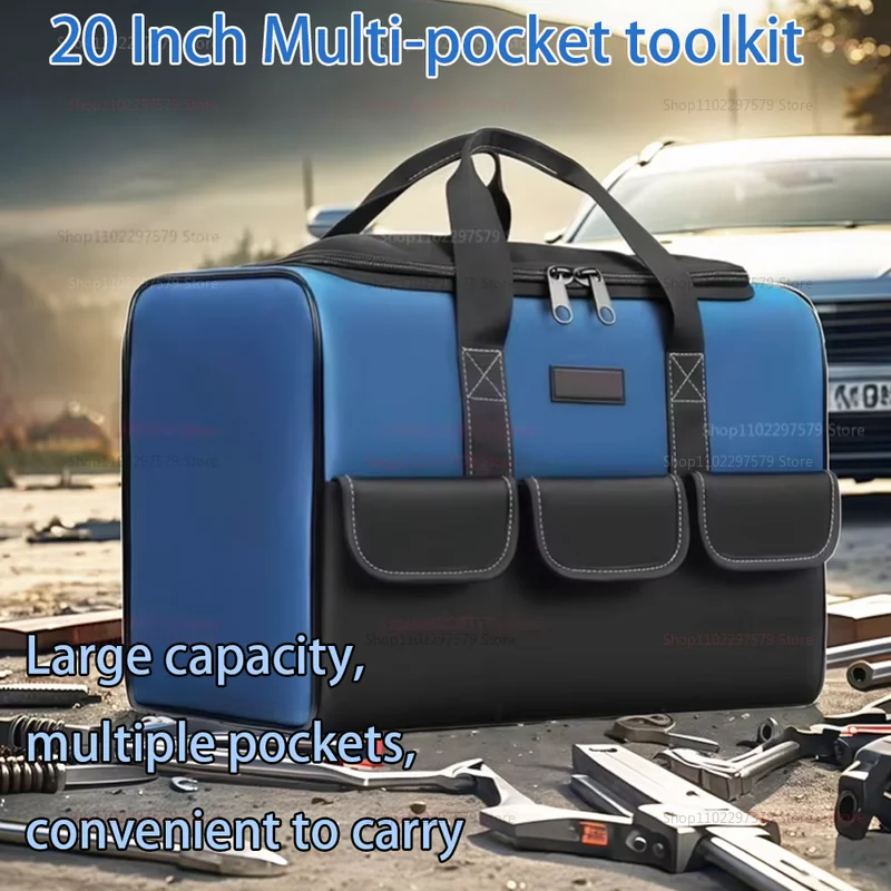 حقيبة أدوات جديدة مع سعة أكبر 30% مقاومة للماء متعددة الجيوب حقيبة أدوات تنظيم الأدوات لأدوات الكهربائي حقيبة أدوات محمولة