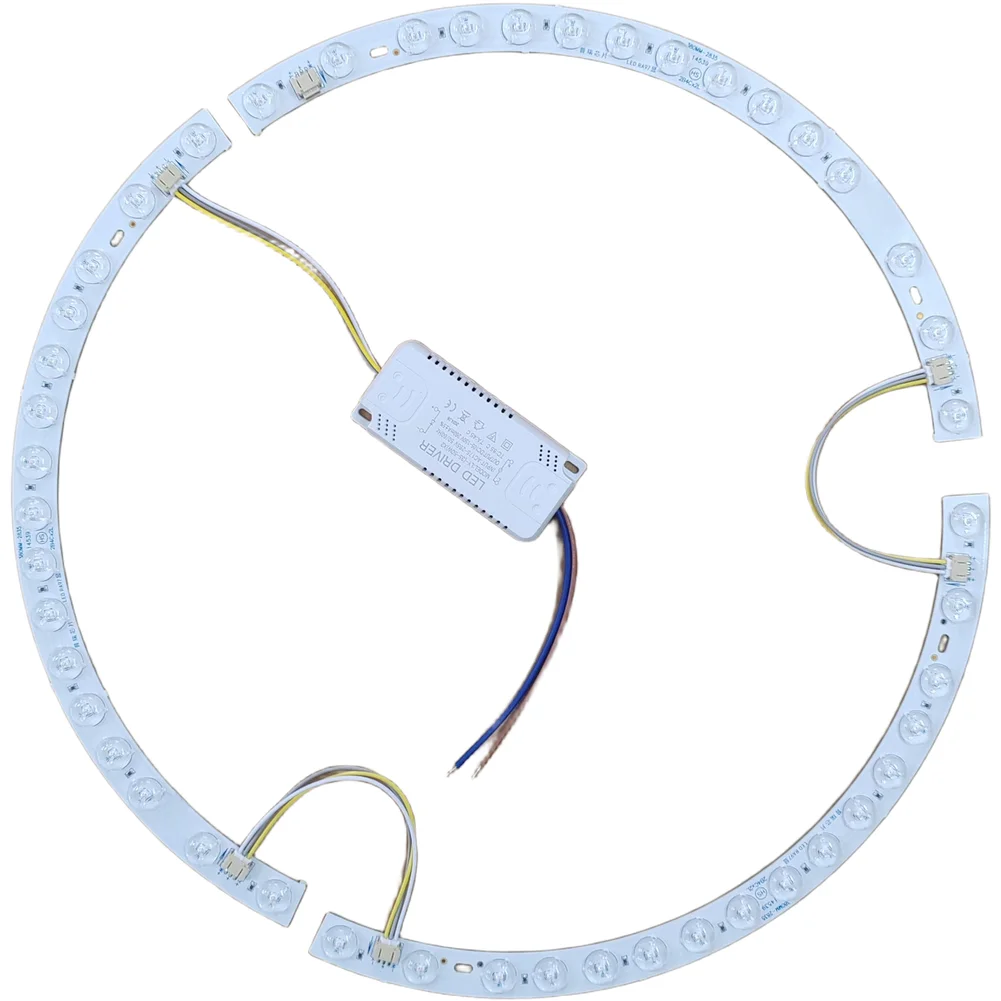 Magnetic and Sticky Mount LED Strip Light for 38cm Fan with Curved Lens Three-Color Adjustable Lighting 36W*2 Power