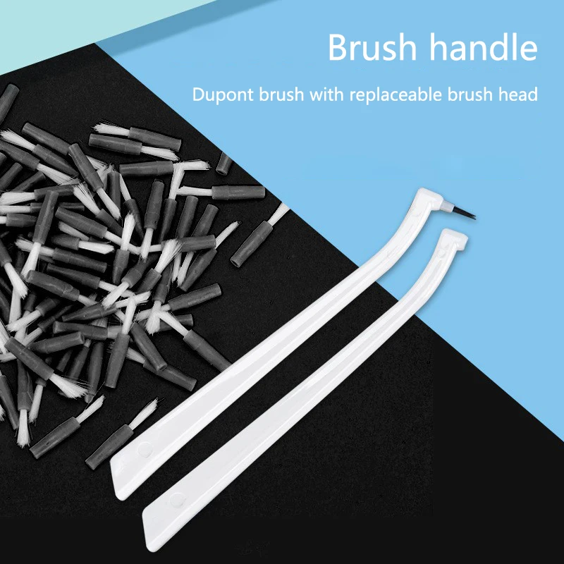 100pcs Dental Replaceable Applicator Tips With Micro Brush Handles Composite Brushes For Etchants Adhesives Sealant