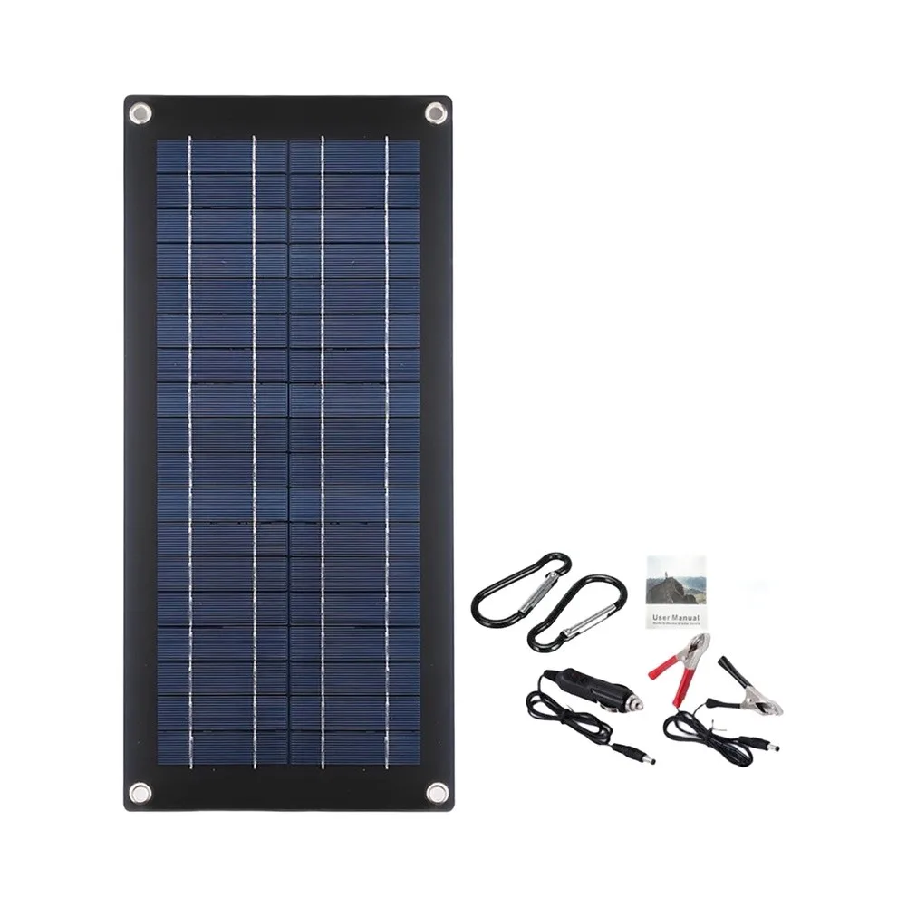 60W 18 Volt Solar Charger Reverse Discharge Prevention No Maintenance Required Built-in Blocking Diodes Daylight Charging