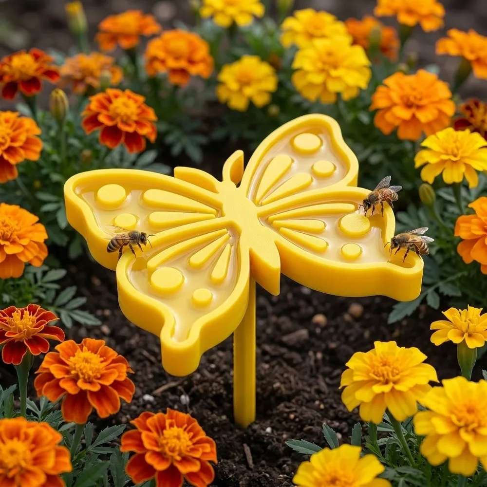 3D Printed Bee Butterfly Water Dispenser Plastic Garden Decoration Bee Watering Station Butterfly Shape Gifts