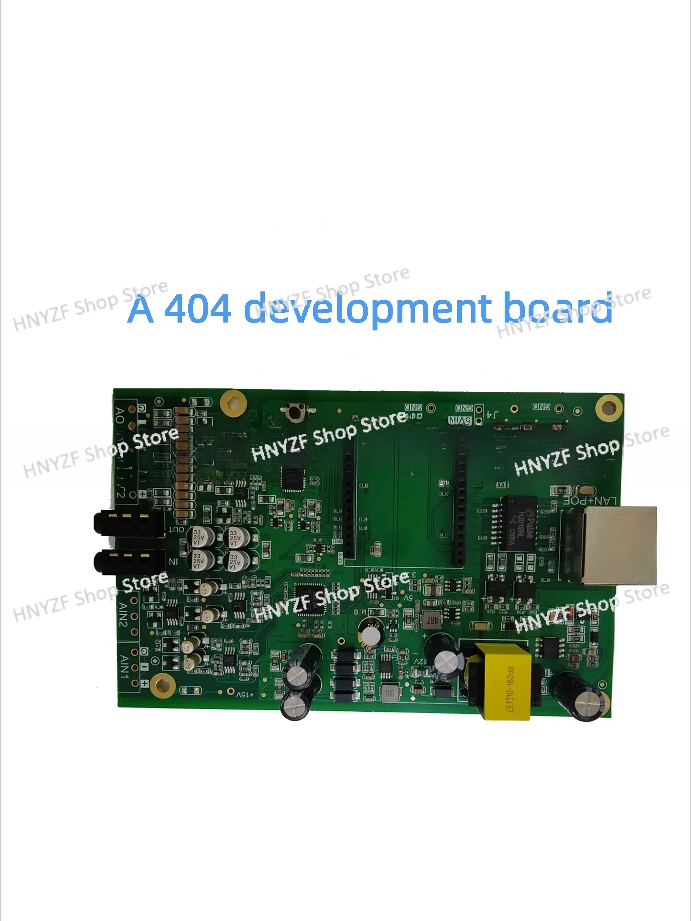 Audiocom Module Evaluation and Verification Board, Supporting A404/BF01 Modules and POE Power Supply