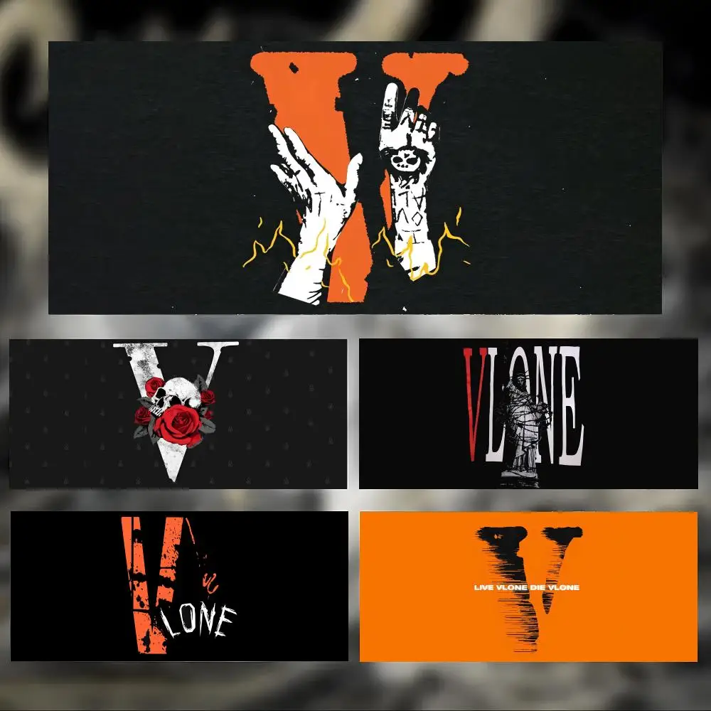 Alfombrilla de Ratón V-VLONE de Moda Urbana, Alfombrilla de Escritorio Grande y Gruesa con Bordes Cosidos, Alfombrilla de Juego para PC