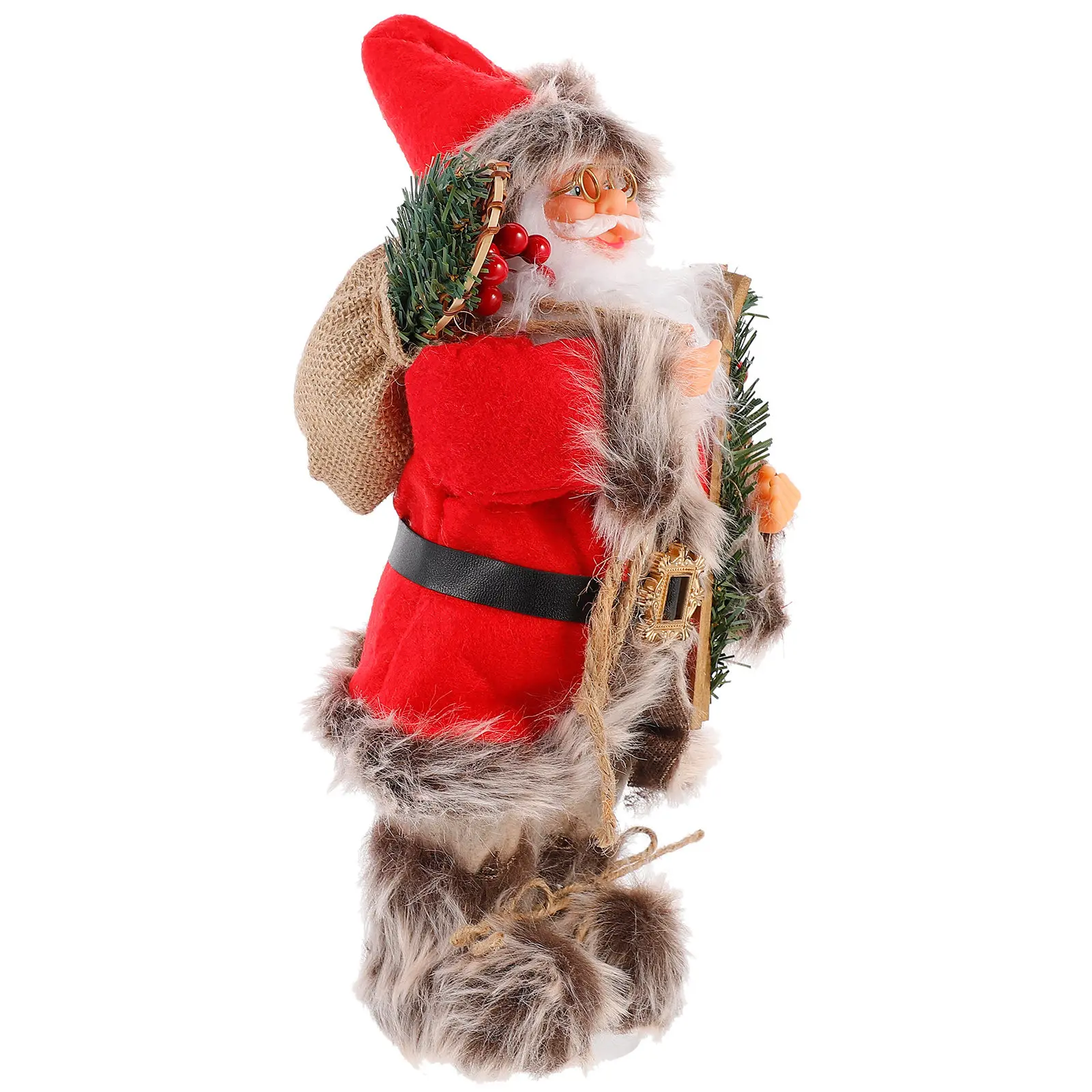 

Новогодняя настольная декорация: Классический красный Санта-Клаус, украшение для праздничного окна, рождественский декор