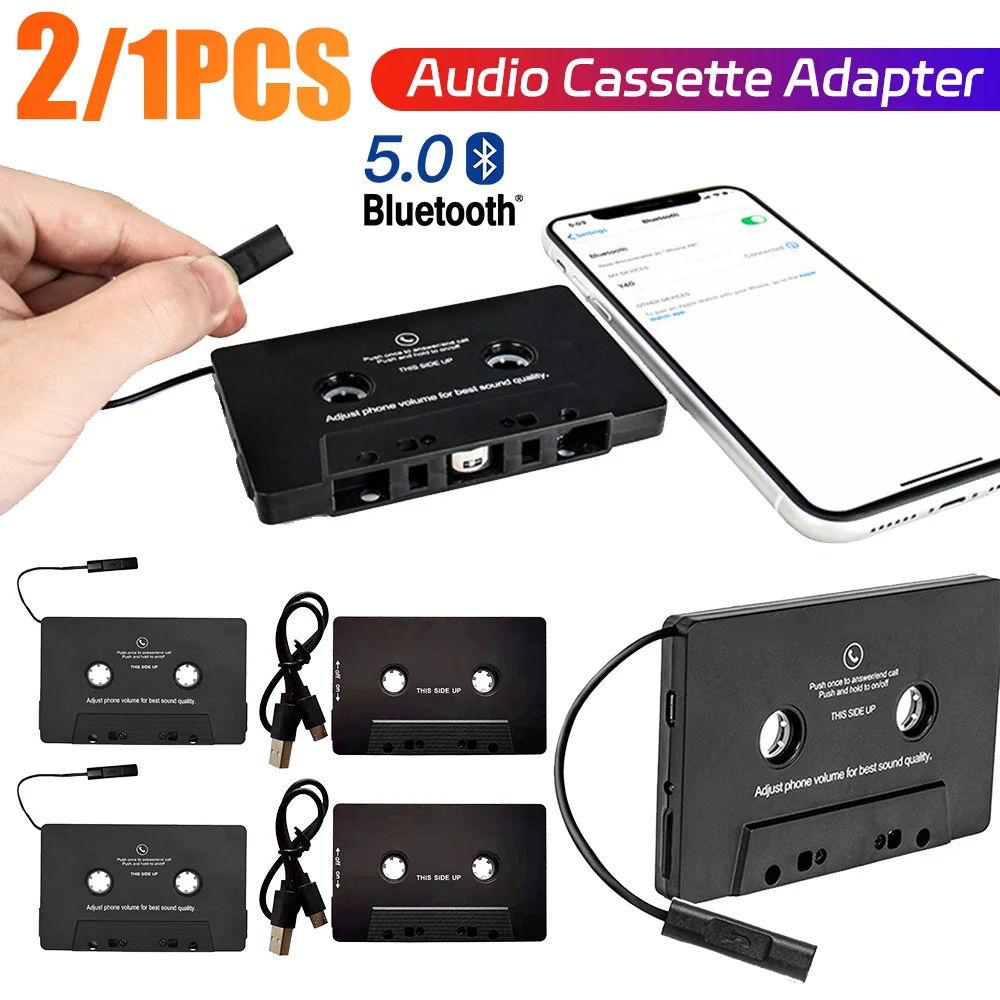 

Universal Bluetooth 5.0 Converter Car Tape MP3/SBC/Stereo Bluetooth Audio Cassette For Aux Adapter Smartphone Cassette Adapter