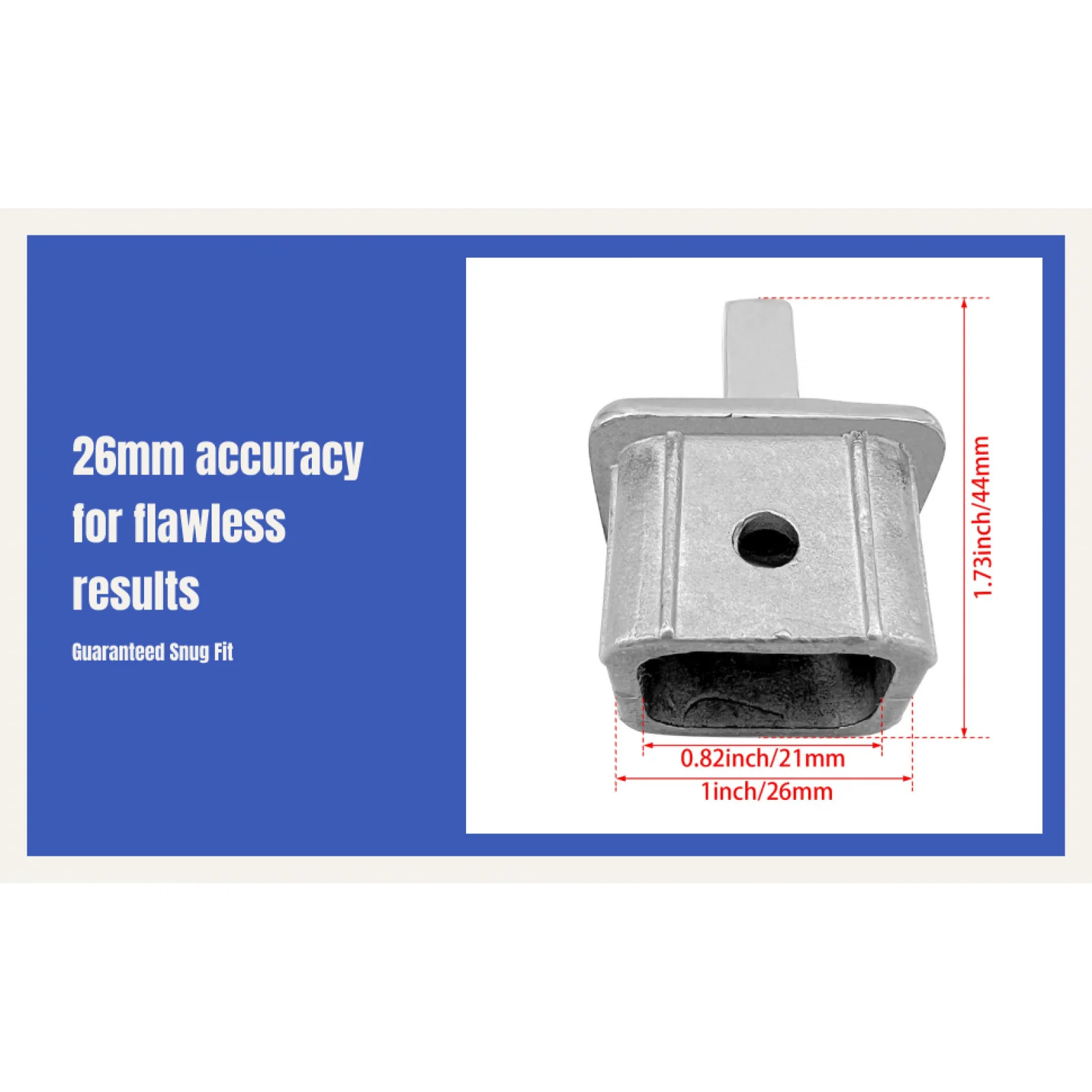 

Квадратная трубка из нержавеющей стали, морской аксессуар, внутренняя заглушка с проушиной для яхт, бимини-топ