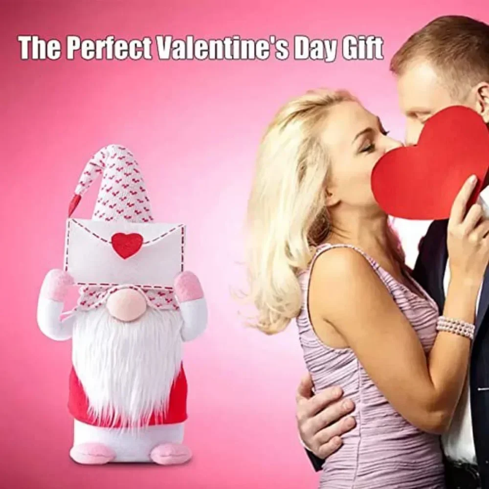 Gesichtslose Gnome Plüsch Puppe Hand Geständnis Brief Valentinstag Geschenke Hause Desktop Ornamente Hochzeit Party Dekoration