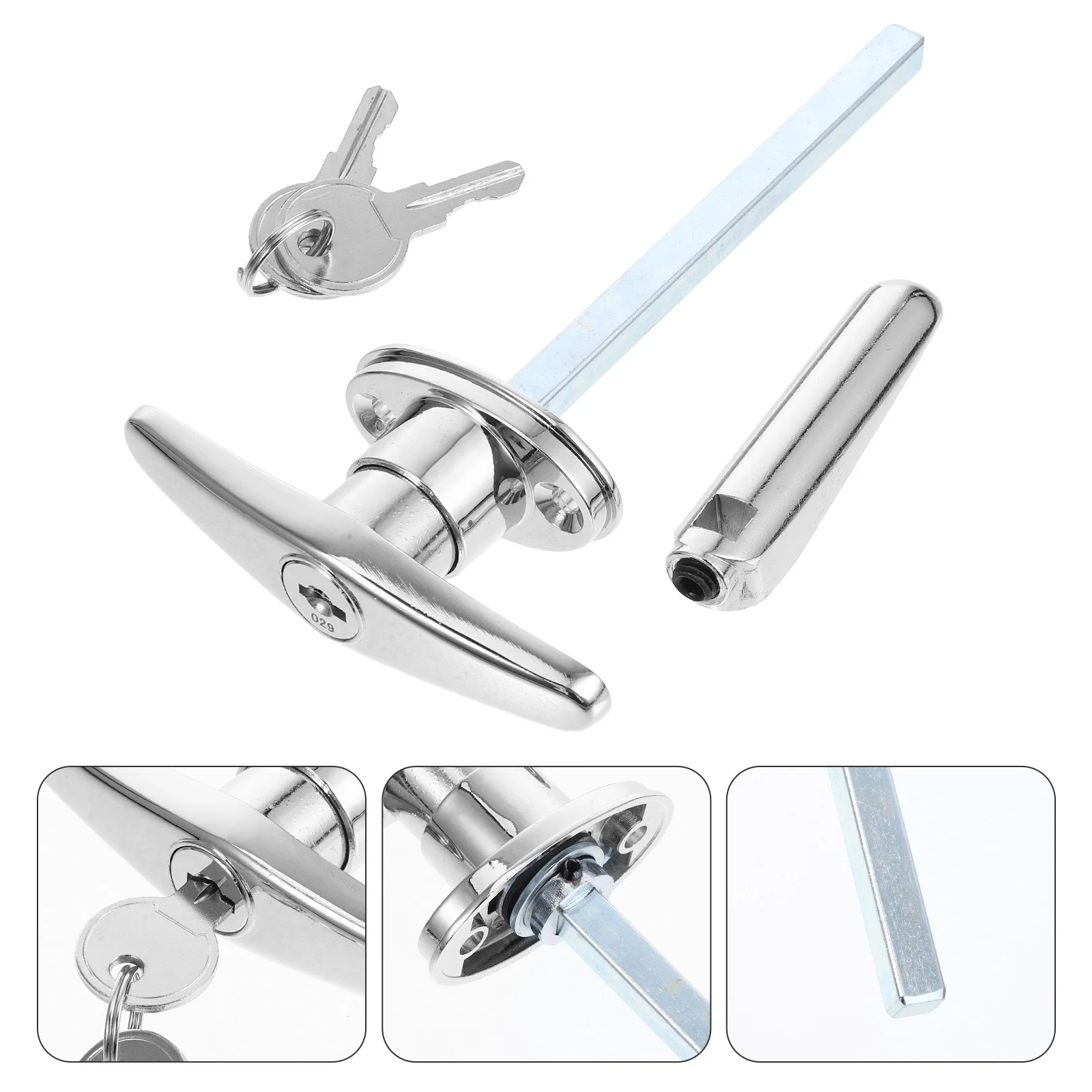 

Handle Lock Garage Door Replacement Sliding with Knob Locks Zinc Alloy Commercial Handles