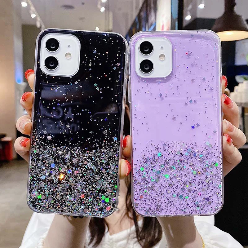 Luxury Fashion Glitter Case For Huawei Y5P Y5 2018 Y5 2019 Y6P Y6 Prime Y7 2018 Y7A Y8S Y9 2018 Soft Crystal Spakly Bling Cover