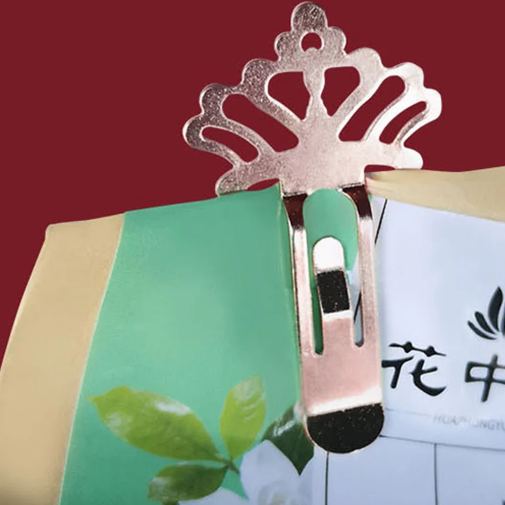 

6pcs Metal Bookmarks Classical Page Markers For Reading Book Clips Portable School Office Home Use Decorative Bookmark Students