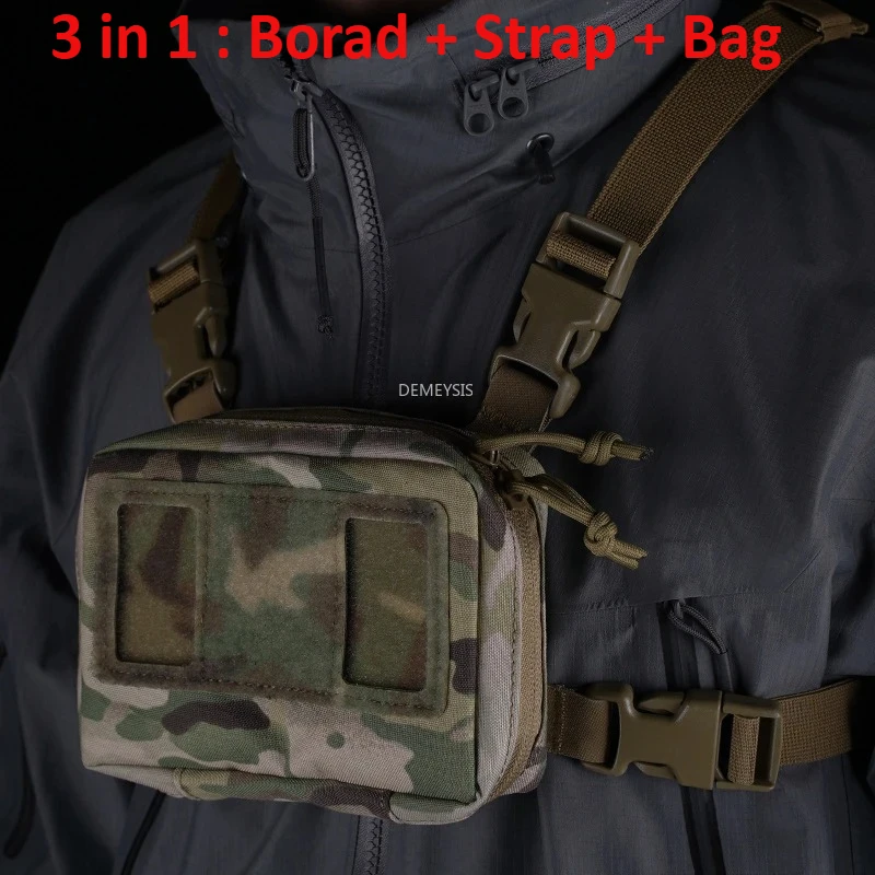

Tactical Navigation Board Kit MOLLE Folding Mobile Phone Holder Chest Bag Panel Hunting Airsoft Accessories