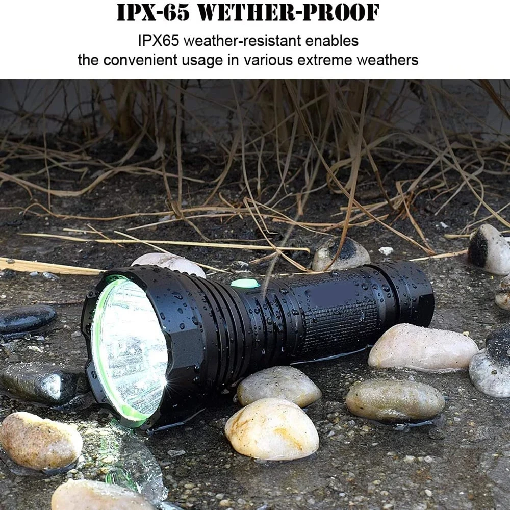 40000 LM Super Powerful LED Flashlight SST40 Tactical Torch 4 Modes USB Rechargeable Lamp Waterproof Lantern Uses 26650 For Bike