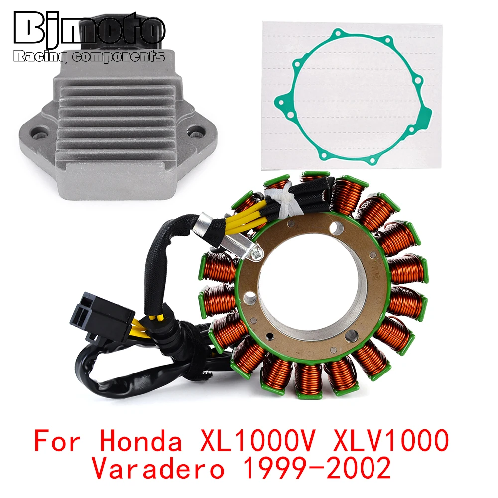 

XL1000V 2002 Engine Stator Coil+Voltage Regulator rectifier For Honda XL 1000V XLV1000 Varadero 1999-2001 With Gasket