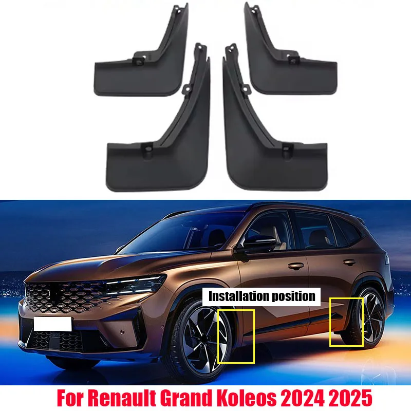 

For Renault Grand Koleos 2024 2025 Car wheels mudguards PP plastic material exterior protective components
