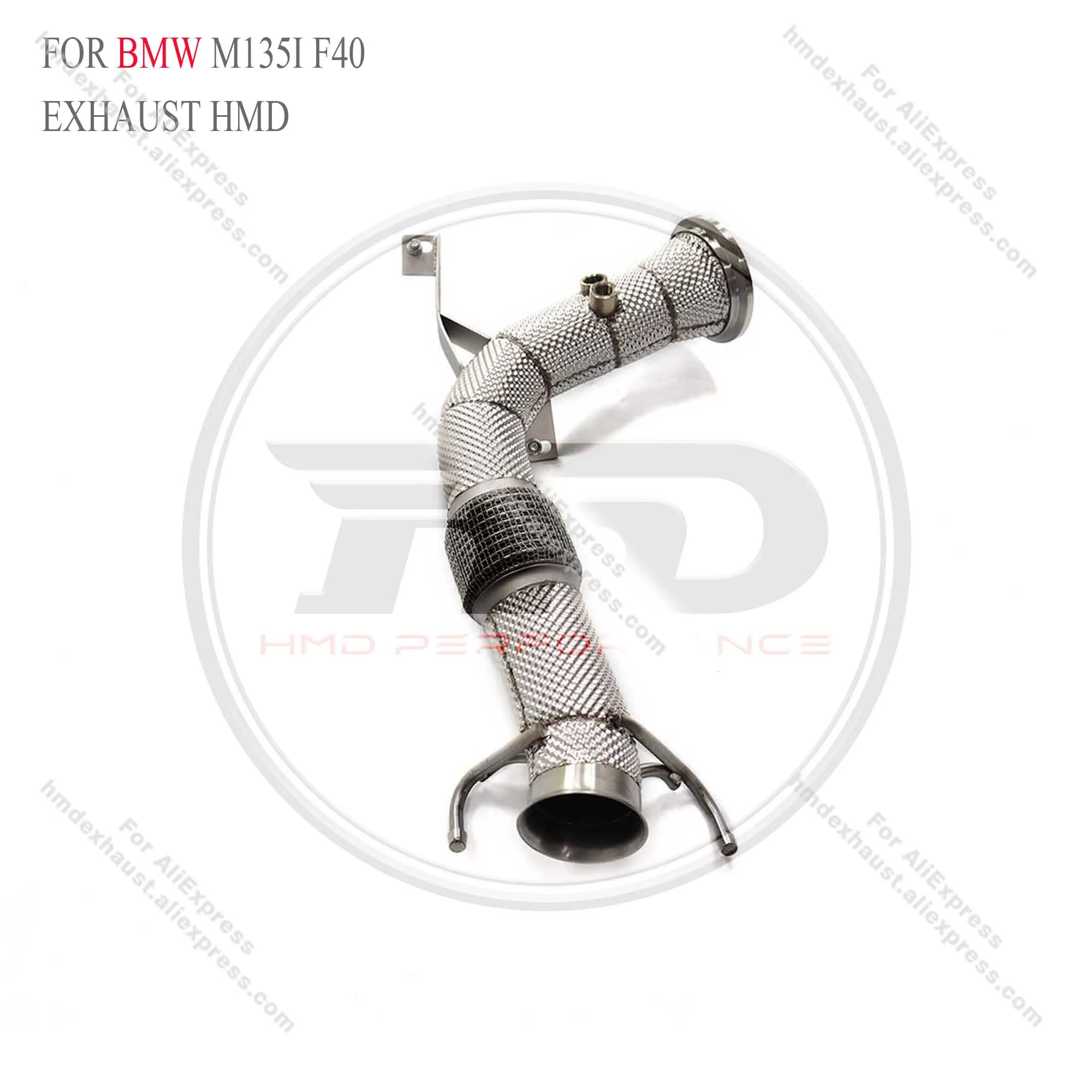 HMD Exhaust System High Flow Performance Downpipe for BMW M135i F40 With Heat shield