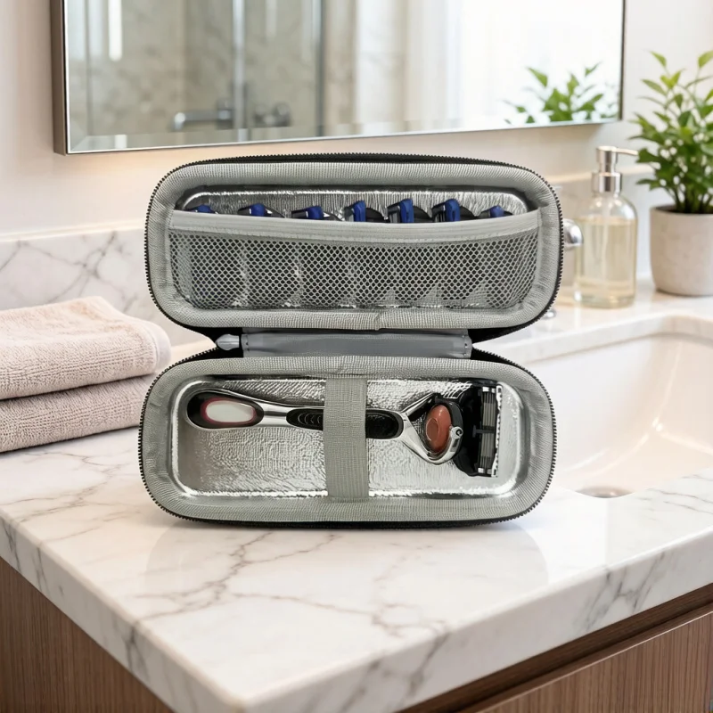 Travel Shaver Storage Box, EVA Hard Case Trimmer Razor Pouch, Multifunctional Portable Carrying Bag for OneBlade